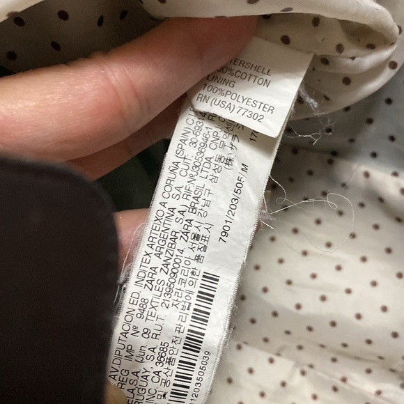 Zara jacket 3/4 sleeves with lining size small - Picture 4 of 6
